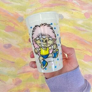 Vintage Rare Trolls Mello Smello Character Plastic Cup - General Cinema Theatres